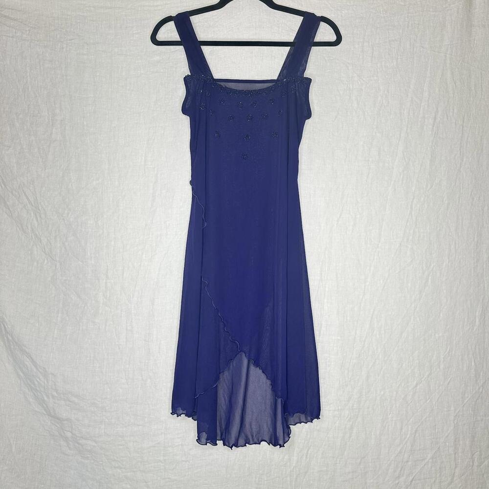 Vintage Dainty Sheer Blue/Purple Slip Dress